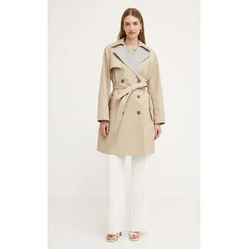 Dámský kabát Bavlněný kabát BOSS 50518479 béžová 08X, vel. 40