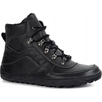 Dámská zimní obuv Dámské barefoot zimní boty kožené zateplené vlnou černé 1292 42