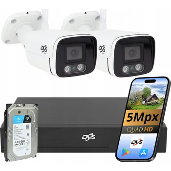 Bezpečnostní kamera SADA WIFI KAMER PRO MONITORING DOMU 2 KAMERY BEZDRÁTOVÉ 5Mpx DVS 1TB