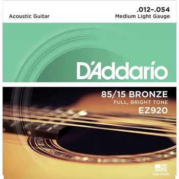 Hudební nástroj Struny pro akustickou kytaru D'Addario EZ920, 12-54