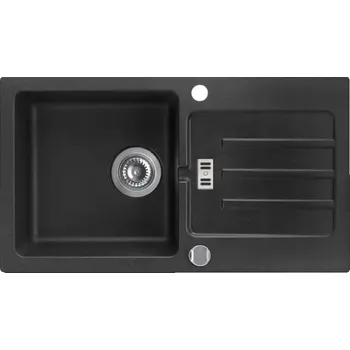 Granitový dřez Jednokomorový granitový dřez ZEUS černý