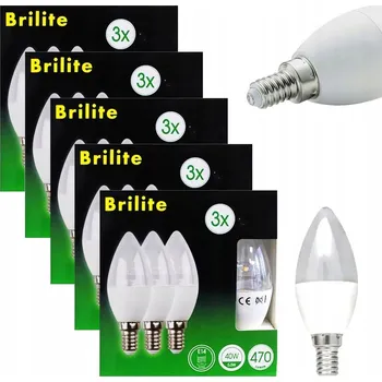 Žárovka Sada 5x 3 ks - E14 LED ŽÁROVKA 5,5W = 40W B35 470lm TEPLÁ BÍLÁ 2700K