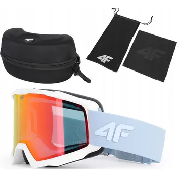 Lyžařské brýle s vícebarevným zorníkem unisex 4F s pouzdrem