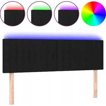 LED záhlaví černé 144x78 cm
