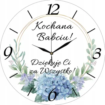 Hodiny Nástěnné hodiny Dárek pro babičku ke Dni babiček, do obývacího pokoje, kuchyně, 35 cm