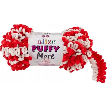 Příze Vlna Alize Puffy More dvoubarevná č. 6286