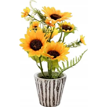 umělá květina Umělé slunečnice v květináči žluté dekorativní