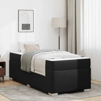 Postel Rámeček postele Černý 100 x 200 cm Syntetická kůže