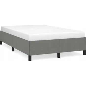 Postel Rám postele tmavě šedý 193 x 123 x 33,5 cm, materiál: látka, překližka