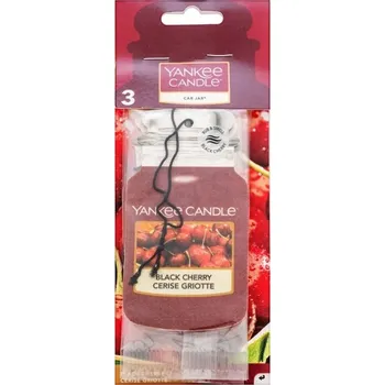 Vůně do auta Vonná visačka do auta Yankee Candle Black Cherry 3 ks