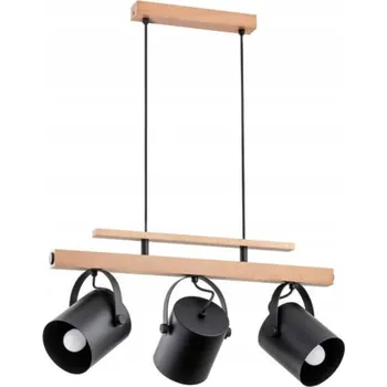 Designová závěsná lampa TELYA 3x E27 výška 80cm | černá