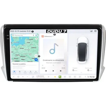 Autorádio AUTORÁDIO S NAVIGACÍ PEUGEOT 208 / 2008 2012-2019 ANDROID DUDU7 2K QLED 6/64GB