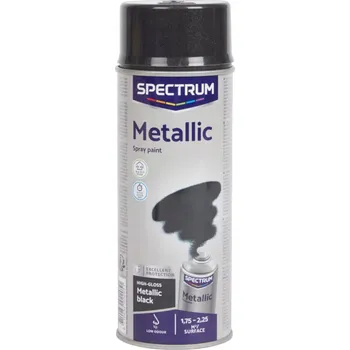 Barva ve spreji Akrylová Barva Spectrum černá metalická 400 ml