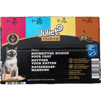 Krmivo pro kočku Mokré krmivo pro kočky Juliet Premium pěna mix chutí 12x85 g