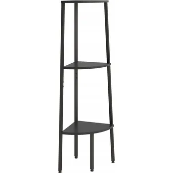 regál Černý rohový regál, 3 police, 45,5 x 31,5 x 120 cm