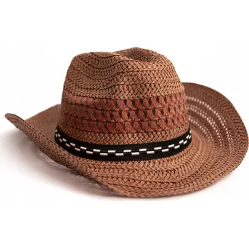 Klobouk Klobouk Dámský Pánský Slaměný Klasický Plážový Kovbojský Letní Hnědý 60