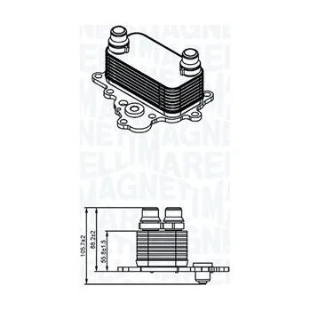 Chladič motoru Olejový chladič, motorový olej MAGNETI MARELLI 350300004700