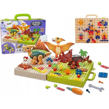 ostatní stavebnice Sada Hrací Deska Stavebnice DIY Dinosauři Šroubovák