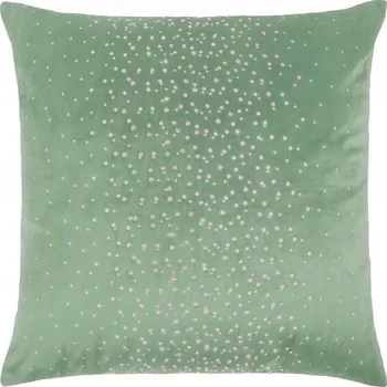 Povlak na polštářek POVLEČENÍ NA DEKORAČNÍ POLŠTÁŘ KŘIŠŤÁLY VELVET 45X45 LESKLÉ ŠALVĚJ (ŠALVĚJ)