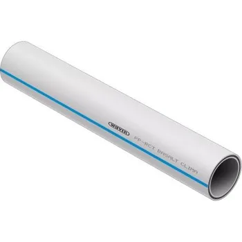 Vodovodní potrubí Wavin EKOPLASTIK PP-RCT BASALT CLIMA S5 trubka 63x5,8 mm, 4 m, SDR 11, v tyčích, svařovací, voda/klimatizace, PP-RCT, šedá