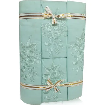 Povlečení Vyšívané Povlečení + prostěradlo 160x200 zelené