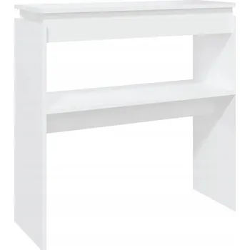 Konferenční stolek Konzolový stolek do předsíně, bílý, 80 x 30 x 80 cm, dřevěný kompozit