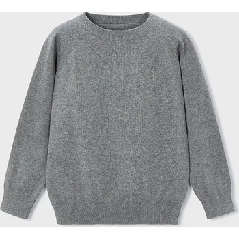 Dívčí svetr Dětský bavlněný svetr Mayoral 323.5A.Mini.9BYA šedá 90X, vel. 140