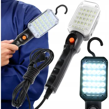 Svítilna LED Dílenská Lampa 230V 12W Kabelová s Magnet a Hákem, Garážová Svítilna