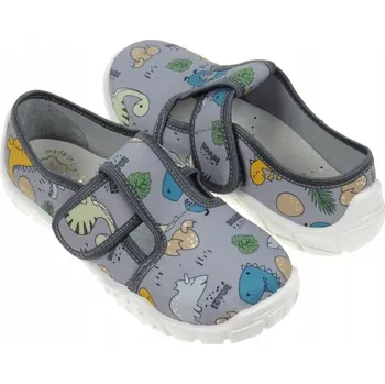 Chlapecké bačkory Kožená stélka do Papuče DINOSAURUS Raweks B6 30