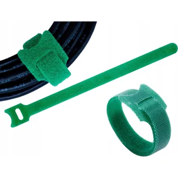 kabelová chránička Organizér na kabely se suchým zipem, stahovací páska na kabely a vodiče, zelená