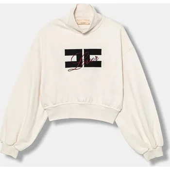 Chlapecká mikina Dětská bavlněná mikina Elisabetta Franchi EFFE160.0.FF002 béžová 01X, vel. 152