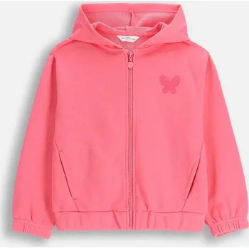 Dívčí mikina Dětská Rozepínací Mikina Dívčí Růžová s kapucí Velikost 110 Coccodrillo ZC5