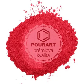 Výtvárné potřeby PourArt Metalický prášek DK47021 Pearl Strawberry Red 10g