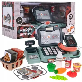 Hračka pro nejmenší POKLADNA S SKENEREM 23 MELODIÍ MIKROFON VÁHA INTERAKTIVNÍ PRO DĚTI 24 DÍLŮ