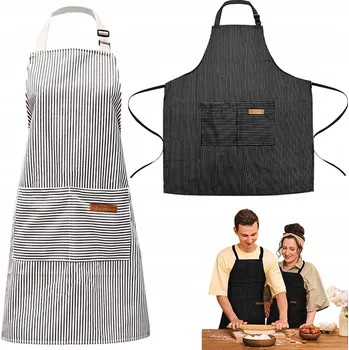 Kuchyňská zástěra 2X KUCHYŇSKÁ ZÁSTĚRA OCHRANNÁ GASTRONOMICKÁ ZÁSTĚRKA S KAPSOU