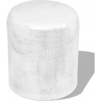 Konferenční stolek VidaXL Konferenční stolek / Stolička z tepaného hliníku, stříbrná barva