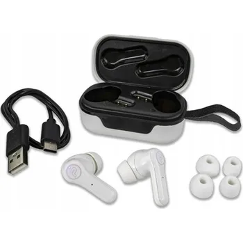 Sluchátka Bezdrátová sluchátka do uší Platinium SŁUCHAWKI AIR BASS BÍLÁ