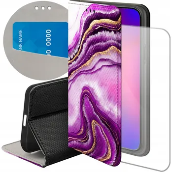Pouzdro na mobilní telefon Flipové pouzdro Hello Case pro Xiaomi Mi 9T fialové