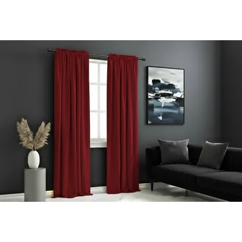 Zatemňovací závěs s řasící páskou "BLACKOUT" SHARY 135x270 cm, červená, (cena za 1 kus) MyBestHome