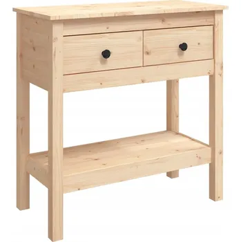 Konferenční stolek Klasický dřevěný konzolový stolek z masivního borovicového dřeva 75x35x75 cm