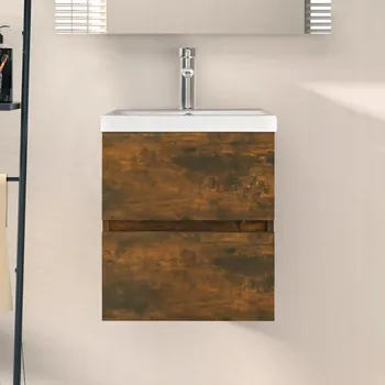 Koupelnový nábytek Skříňka pod umyvadlo, kouřový dub, 41x38,5x45 cm