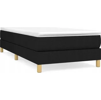 Postel Rám postele z látky a překližky, černý, 203x80x25 cm