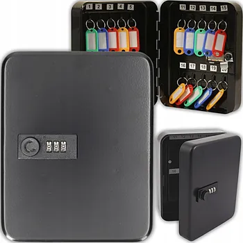 Skříňka na klíč KAZETA SKŘÍŇKA SEJF NA KLÍČE PRO 20 KLÍČŮ ZAMYKATELNÁ NA KÓD