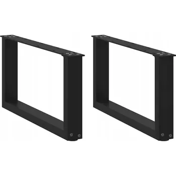 Konferenční stolek Nohy ke konferenčnímu stolku, 2 ks, černé, 70x(30-31) cm, ocel