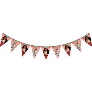 Papírový banner Girlanda Vlaječky VAIANA 2 Moana II Disney Narozeniny 230 cm