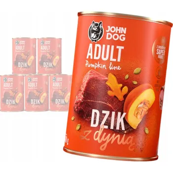 Krmivo pro psa John Dog mokré krmivo dýňové s divočákem a dýní 6x400 g