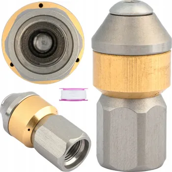 Příslušenství pro vysokotlaký čistič ROTAČNÍ TRYSKA HLAVA PRO ČIŠTĚNÍ KANALIZACE PRO TLAKOVÉ MYČKY KARCHER HADICE 1/8"