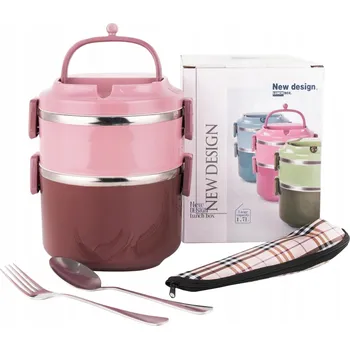 Svačinový box Lunch Box Krabička na oběd Z Nerezové Oceli SANQIAHOME 1650 ml