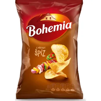 Slaná pochutina Bohemia chips s příchutí špízu 60g