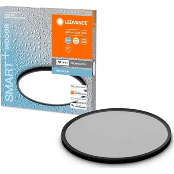 Kulatý Stropní Svítidlo Ledvance 50 x 5 cm černá